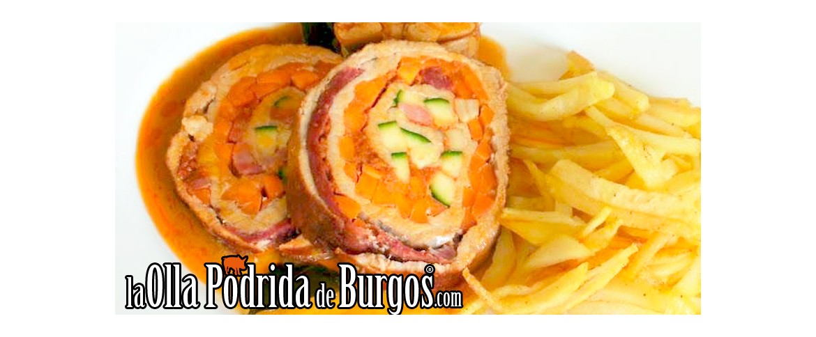 Espiral de lomo rellena de salchichón ibérico