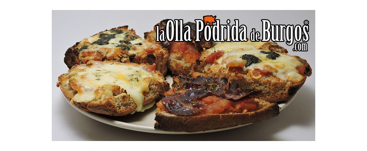 Y para cenar ... Tostas caseras con productos de La Olla Podrida de Burgos